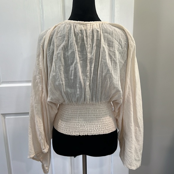 Jen’s pirate booty for Free People smocked lace-up gauze top - Picture 6 of 10
